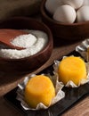 Quindim, tasty dessert made with eggs